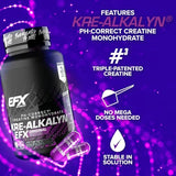 EFX Sports Kre-Alkalyn EFX | pH Correct Creatine Monohydrate Pill Supplement | Strength, Muscle Growth & Performance | 60 Servings, 120 Capsules