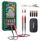 TESMEN TM-510 Digital Multimeter, 4000 Counts, Smart Measurement, Auto-Ranging Voltmeter; Voltage Tester with Non-Contact Voltage Function, Measures AC/DC Voltage, Resistance, Continuity – Green