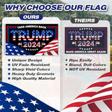 Trump 2024 Flag 3x5 FT President Trump Flag Take America Back Banner Indoor Outdoor Double Sided 3 Ply With Vivid Patriotic Colors Design UV & Fade Resistant 2 Brass Grommets