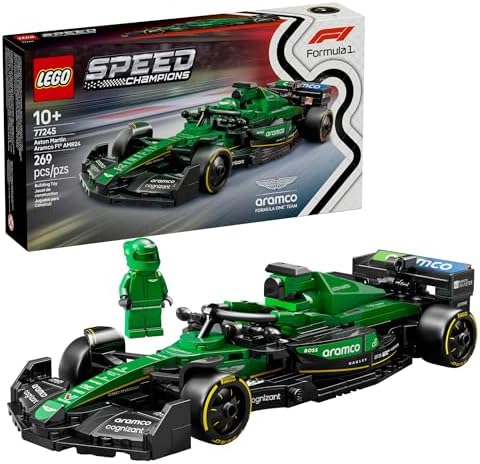 LEGO Speed Champions Aston Martin Aramco F1 AMR24 Race Car Toy - Building Set for Kids, Boys & Girls, Ages 10+ - Toy Car for F1 Fans - Gift Idea for Birthday - 77245
