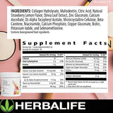 HERBALIFE Skin Collagen Beauty Booster Lemonade Strawberry Flavor 6.03 Oz: No Artificial Flavor, No Artificial Sweeteners, Gluten-Free