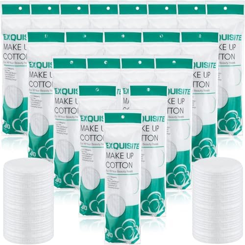 Maxcheck 2000 Pcs Cotton Rounds Bulk Exfoliating Rounds for Face Makeup Remover Cotton Facial Pads for Face Makeup Removal Toner Pads