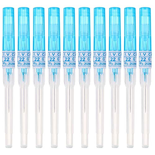 Piercing Needles 10PCS 22G IV Catheter Needles Kit Piercing for IV Start Kits,Ear Nose Piercing Needles Supply(22G)
