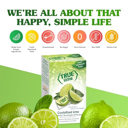 TRUE LIME Water Enhancer, Bulk Pack - 0.03 Ounce, 500 Count (Pack of 1)| Zero Calorie Unsweetened Flavoring For Bottled Water & Recipes | Flavor Packets Made with Real Limes