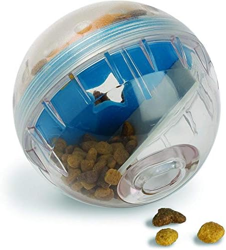 Pet Zone IQ Treat Ball Dog Treat Dispenser Toy Ball Interactive Toy - 4" Stimulation, Slow Feeder