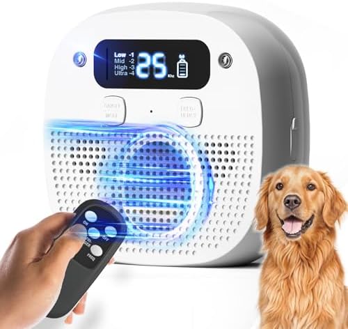 VONDER Ultrasonic Anti Barking Devices, Dog Bark Control, Rechargeable, Waterproof, 60ft Remote Control, Adjustable Modes & Frequencies, Perfect for Indoor & Outdoor Use
