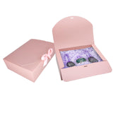 BoShahai 10 PCS Gift Boxes with Lids, 10.6x7.8x3.1 Inch Kraft Paper Gift Box, pink with Ribbon, Bridesmaid Proposal Box for Wedding, Packaging, Present, Birthday, Cupcake