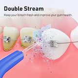 Water Dental Flosser for Kids, Oral Irrigator, Portable Water Deep Cleaning Pick, 4 Modes for Ages 6+ Safe Waterproof Dental Flosser Rechargeable with 4 Jet Tips for Gums Braces Care F5023