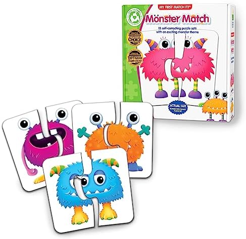 The Learning Journey: My First Match It - Monster Match - Puzzle Games for Toddlers - 15 Self-Correcting Matching Picture Game - Award Winning Toys