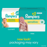 Pampers Sensitive Baby Wipes, Water Based, Hypoallergenic and Unscented, 7 Refill Packs (588 Wipes Total)