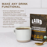 Laird Superfood Organic Performance Mushroom Blend with Chaga, Cordyceps, Lion's Mane and Maitake for Energy and Cognition, 3.17 oz. Bag, Pack of 1