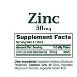 Nature's Bounty Zinc 50 mg, 400 Caplets- 50mg High Potency Zinc, Vegetarian Friendly, nalkotSumplimentsGuide