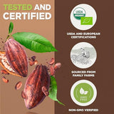 NaturaleBio Organic Cacao Powder 35oz, Cocoa Powder Unsweetened, Natural and Pure - Produced from Raw Cacao Beans. Source of Magnesium, Manganese and Phosphorus