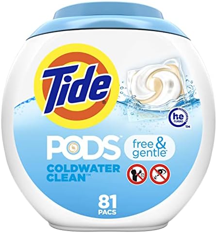 Tide Laundry Detergent Pods, Free & Gentle, 81 Count (Pack of 1)