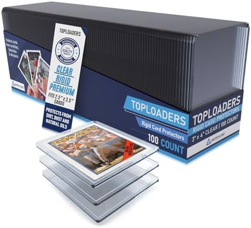 Premium 20PT - 360PT Top Loaders for Cards | Hard Card Sleeves. Baseball Card Protectors. Trading Card Top Loader. Toploader Card Protectors. MTG + Pro Sports Cards Toploaders. Protectors Hard Plastic