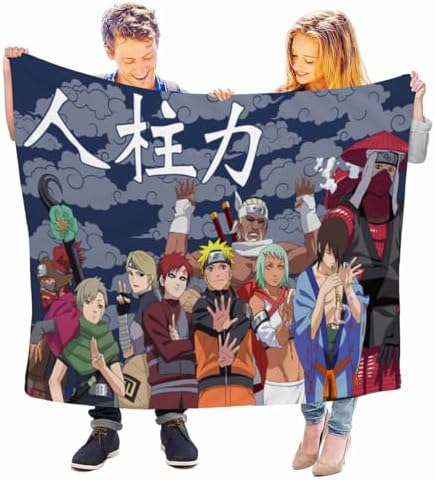 JUST FUNKY Naruto Blanket | Super Soft & Durable Naruto Shippuden Fleece for Bed & Sofa | 45 X 60 Inches | Show Off Your Ninja Pride with 9 Tailed Beasts | Officially Licensed