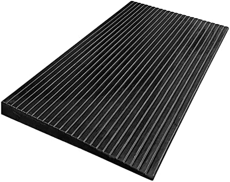 Electriduct 2.4" Non Slip Rubber Threshold Wheelchair Ramp for Accessibility | Use with Wheelchairs, Mobility Scooters for Home, Steps, Stairs, Doorways, Curbs - 40" W x 24" L Black