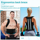 Back Brace Posture Corrector for Women and Men - Relief for Waist, Back and Shoulder Pain - Adjustable and Breathable Posture Back Brace - Improve Back Posture and Provide Lumbar Support S(24"-29")