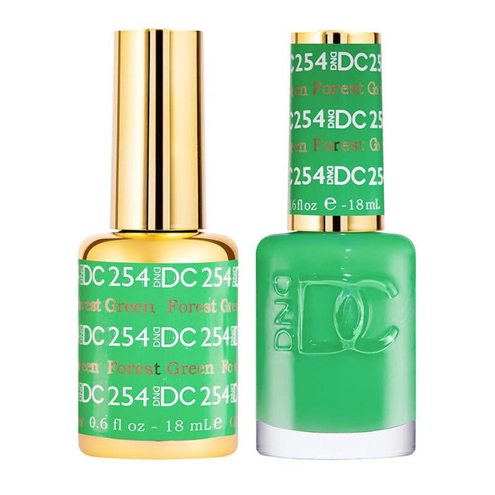 DND Gel Polish Set, Green Collection, UV/LED GelPolish and Air Dry Nail Lacquer, Matching Chip-Free Polish Duo, 0.5 Fl Oz Each