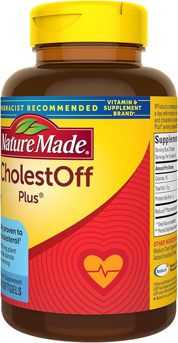 Nature Made CholestOFF Plus, 210 Softgels, 900 mg Plant Sterols and Stanols