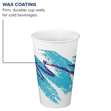 Dart Solo RP12NP-00055 Jazz 12 oz. Poly Paper Cold Cup - 100/Pack