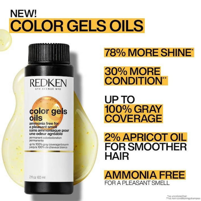 REDKEN Color Gels Oils Permanent Liquid Hair Color (6NCH Ganache)