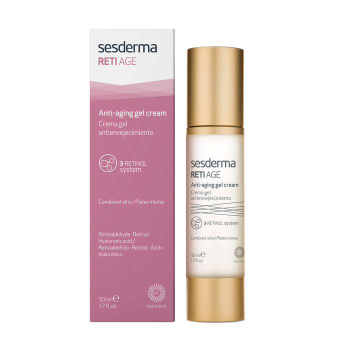 Sesderma  retiage anti-aging gel cream retinol hyaluronic acid for combined skin