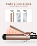 2 Inch Extra Long Barrel Curling Iron for Long Hair, Large Barrel Curling Wand Ceramic Tourmaline Dual Voltage