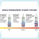 Pressureze Xtra - Natural- Preservative Free - Sterile Nasal Spray - for Severe Sinus Congestion Relief - Opens Blocked Ear Canals, Snoring | 245 Sprays, 34 ml (Pack of 1)