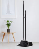 Broom and Dustpan Set for Home with 52" Long Handle, Standing Set for Home Kitchen Room Office Lobby Floor Cleaning