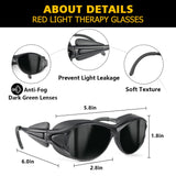 ULTREMA Red Light Therapy Glasses, Eyes Protection for Tanning Goggles, Laser Safety Glasses IPL 200-2000nm, Eye Protection for Red Light Therapy.