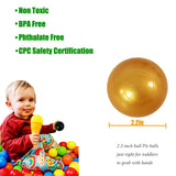 LANGXUN 100pcs Soft Plastic Ball Pit Balls, Plastic Toy Balls for Kids, Ideal Gift for Baby Toddler Birthday Christmas, Ball Pit Play Tent, Baby Kiddie Pool Water Toys, Party Decoration