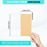 MedVance TM Silicone - Silicone Adhesive Foam Absorbent Dressing, 4"x8", Box of 5 dressings