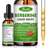 Berberine Supplement 1500mg, Organic Berberine Liquid Drops with Ceylon Cinnamon, Bitter Melon, Sugar-Free & Vegan Supplement Supports Immune System & Gastrointestinal Care - 4 FL Oz