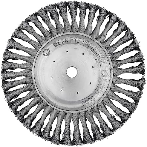 Shark 787S 8-Inch by 1/2-5/8-Inch Knotted Wire Wheel, 0.016-Gauge Wire