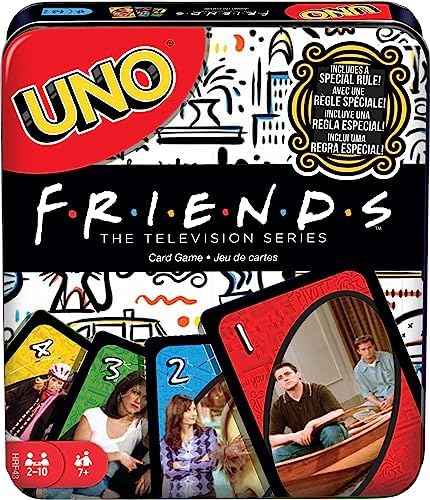 Mattel Games UNO Friends Card Game for Adults, Family, Fans & Parties with TV Show Themed-Graphics & Special Rule for 2 to 10 Players (Amazon Exclusive)