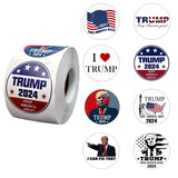 500Pcs Donald Trump Sticker 2024, 8 Design Trump Stickers for American Presidential Election Laptop Scarpbook Craft Car