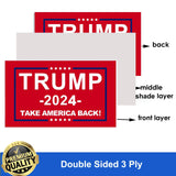 Trump Flag 2024 3x5 Outdoor Double Sided- Red Trump President 2024 MAGA Flags Heavy Duty 3 Ply Polyester for Election Outside Outdoor