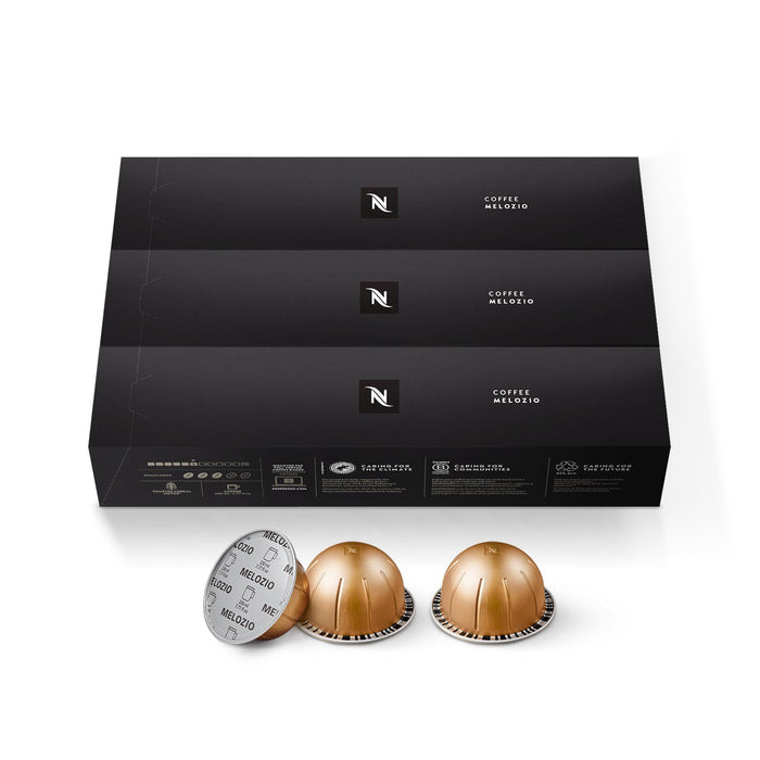 Nespresso Capsules Vertuo, Melozio, Medium Roast Coffee, 30-Count Coffee Pods, Brews 7.8oz.