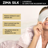 ZIMASILK Adjustable Silk Contour Sleep Mask, 100% 22 Momme Mulberry Silk Eye Mask, Designed for Long Lashes and Eyelash Extensions, Comfortable Eye Sleeping Mask with Pure Silk Filler (Pink)