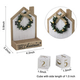 Sfozstra Christmas Wooden Countdown Advent Calendar with Bow Garland Simple Room Design Numebr Calendar to Meet the Christmas Countdown Calendar, Tabletop Calendar Decoration