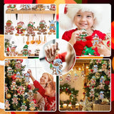 Tondiamo 20 Pcs Christmas Diamond Painting Keychains Gingerbread Diamond Painting Keychains 5D DIY Diamond Art Kits Ornaments Diamond Painting Rhinestone Pendant Christmas Hanging Diamond Art for Kids