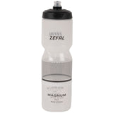 ZEFAL Magnum Large Capacity, Bicycle/Mountain Bike and Sports Water Bottle, BPA Free, Soft Water Bottle, Screw-On Lid – Made in France Cycling, Black (Translucent), 975 ml