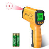 Infrared Thermometer Pyrometer -58℉ to 1796℉(-50~980°C), 30:1 Non Contact Digital Laser Thermometer Temperature Gun for Cooking, Home Repairs, High and Low Temperature Alarm, Adjustable Emissivity