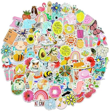 600Pcs Water Bottle Stickers for Kids, Cute Stickers for Water Bottles, Vinyl Waterproof Stickers Aesthetic Laptop Sticker Pack Classroom Prizes Skateboard Stickers for Kids Teens Girls Students