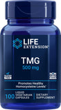 Life Extension TMG 500mg, 100 Liquid Veg Caps - Trimethylglycine (Glycine Betaine) Supplement - Gluten Free, Non-GMO, Vegetarian