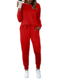 Lounge Sets for Women 2 Piece Outfits Christmas Matching Pajamas Sets Fashion Red M