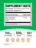 BulkSupplements.com Olive Leaf Extract Powder - Herbal Supplement, Antioxidant Source, Olive Leaf Powder - Gluten Free, 750mg per Serving, 500g (1.1 lbs) (Pack of 1)