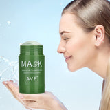 Green Tea Cleansing Mask Stick Purifying Clay Stick Deep Cleaning Oil Control Blackhead Removing Face Moisturizer with Green Tea Extract for All Skin Types