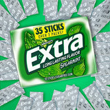 EXTRA Gum Spearmint Sugar Free Chewing Gum Mega Pack, 35 Stick (Pack of 6)